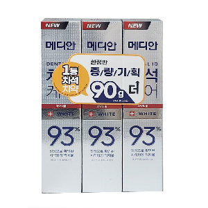 메디안 치석케어 미백 치약 150g 3개입