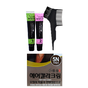 오징어먹물 헤나성분 한방성분 코팅효과 헤어칼라 5N
