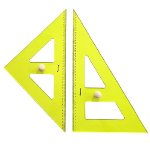 송화)손잡이삼각자(45cm/유선)