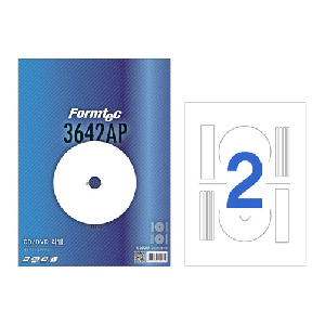 폼텍)시디라벨(IS-3642AP/20매/잉크젯 전용/2칸)