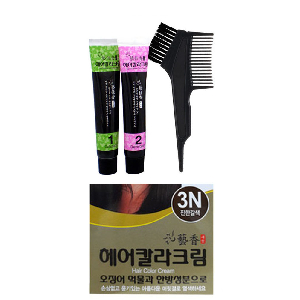 오징어먹물 헤나성분 한방성분 코팅효과 헤어칼라 3N