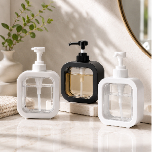 사각 펌프 디스펜서 500ml 주방 욕실 세제 핸드워시 용기
