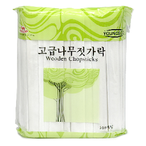 고급 나무젓가락 종이포장 100P